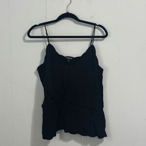 Express Black Polka‎ Dot Dressy Cami Blouse Tank NWT Large